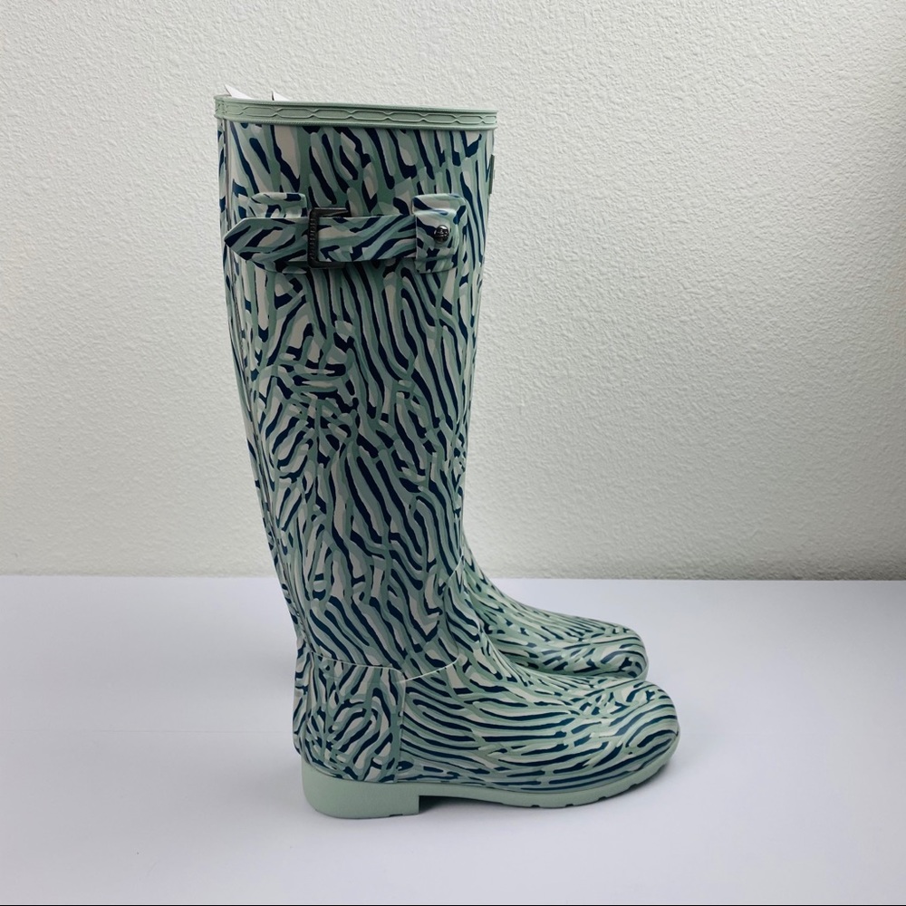 Hunter Refined Tall Boots Coral Print - Picture 3 of 9